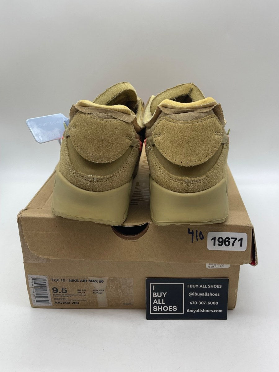 Nike Air Max 90 Off-White Desert Ore 9.5 (Moderately Worn Pre-Owned) - Image 3