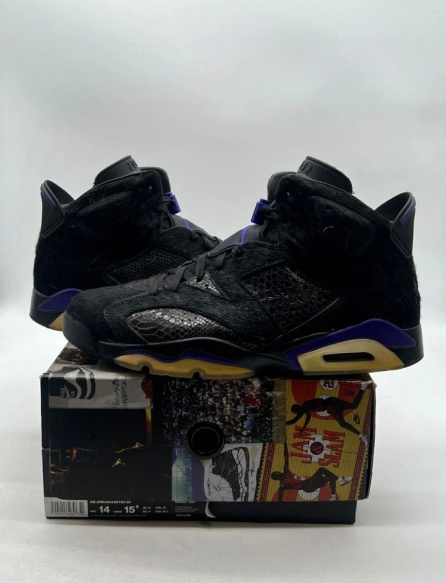 Jordan 6 Retro Social Status 14 (Lightly Worn Pre-Owned)JordanBlack/Dark Concord - Image 1