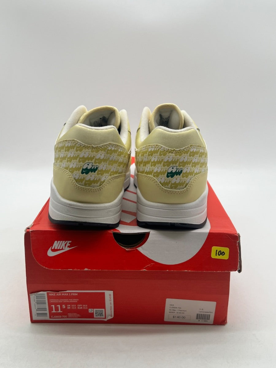 Nike Air Max 1 Lemonade (2020) 11.5 (Lightly Worn Pre-Owned)NikeLemonade/Lemonade-Pine Green-True White - Image 3