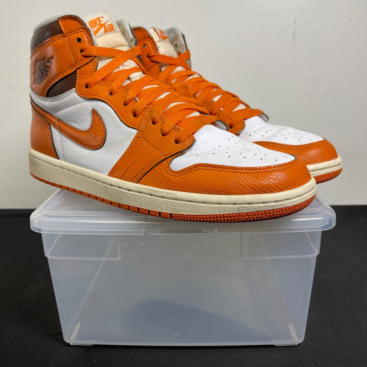 Jordan 1 Retro High OG Starfish (Women's) 12W (Moderately Worn Pre-Owned)JordanWhite/Starfish-Cacao Wow-Sail - Image 1