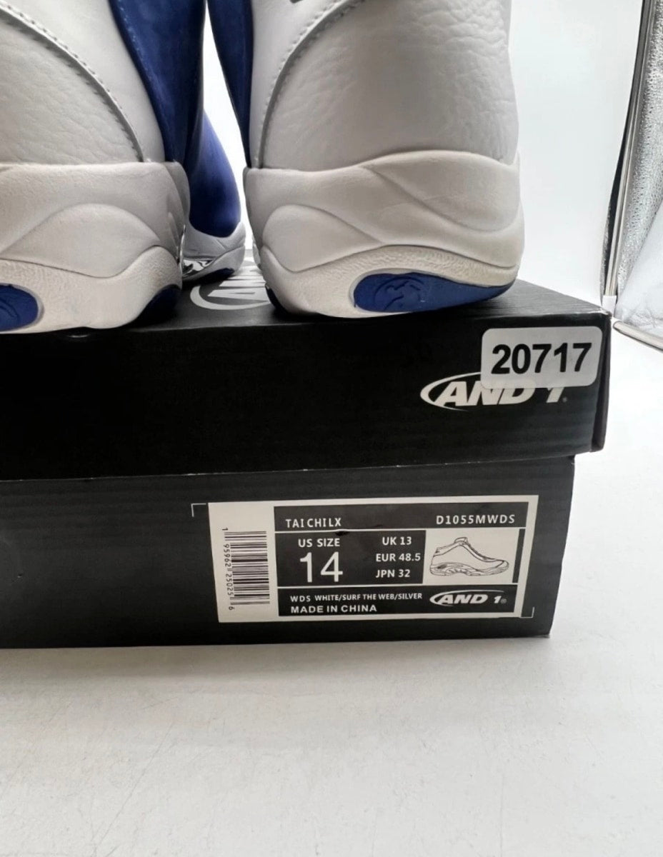 And1 Tai Chi White Navy Blue Silver Grey 14 (Lightly Worn Pre-Owned)And1White/Navy Blue/Silver Grey - Image 4