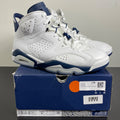 Jordan 6 Retro Midnight Navy (2022) 9.5 (Moderately Worn Pre-Owned)JordanWhite/Midnight Navy - Image 1