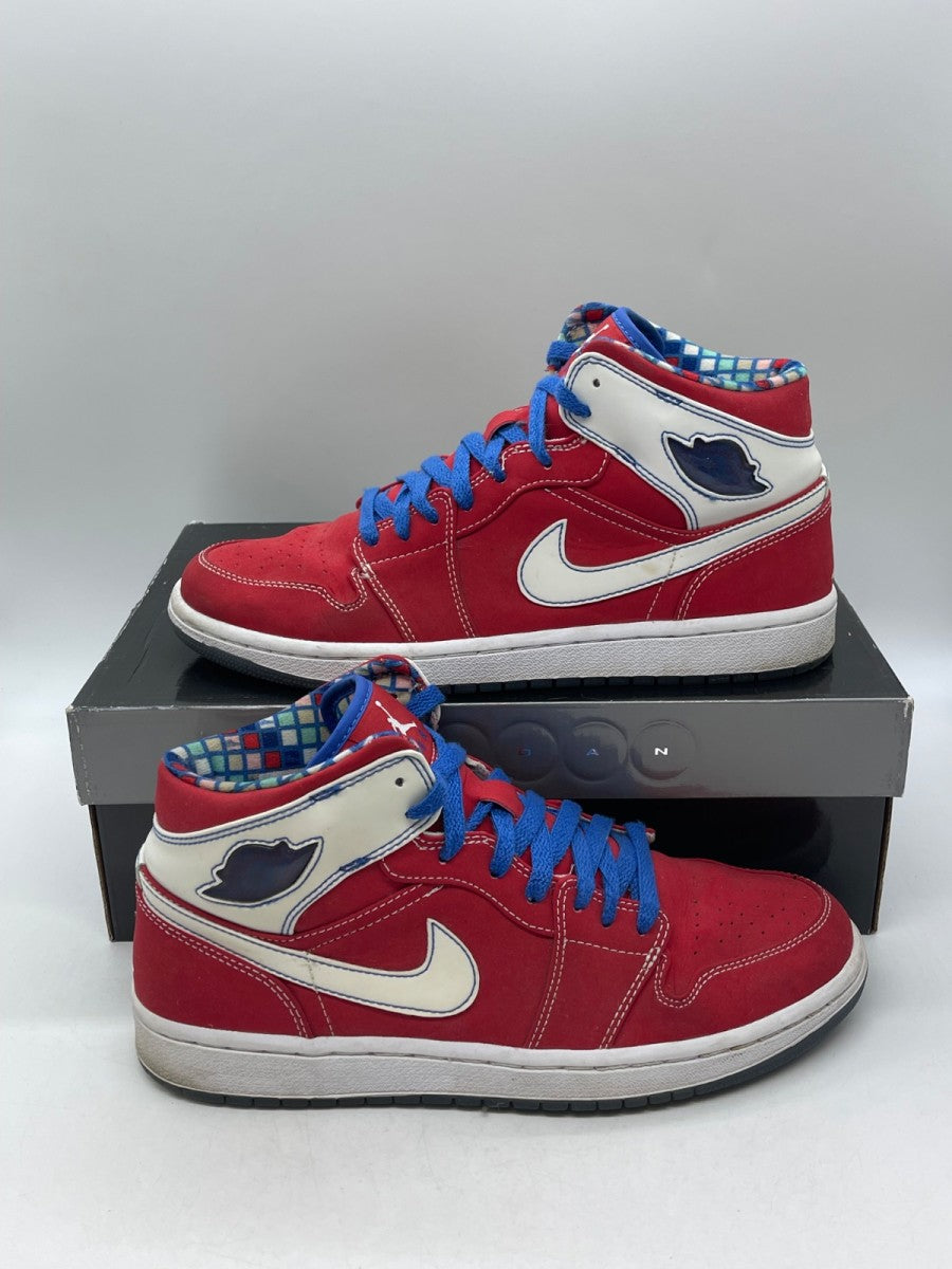 Jordan 1 Retro LS Sport Red 9.5 (Moderately Worn Pre-Owned)JordanSport Red/Varsity Blue-White - Image 1