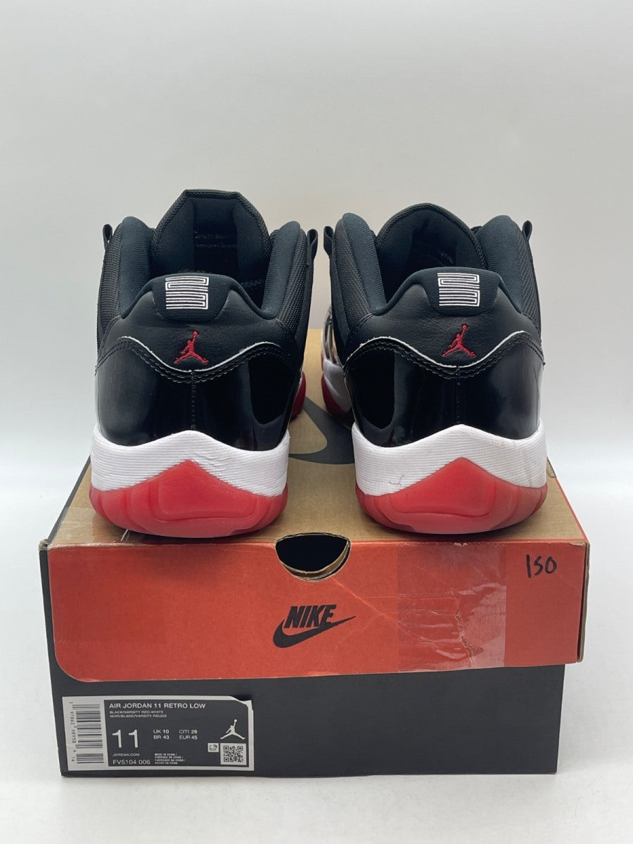 Jordan 11 Retro Low Bred (2025) 11 (Moderately Worn Pre-Owned)JordanBlack/White-Varsity Red - Image 3