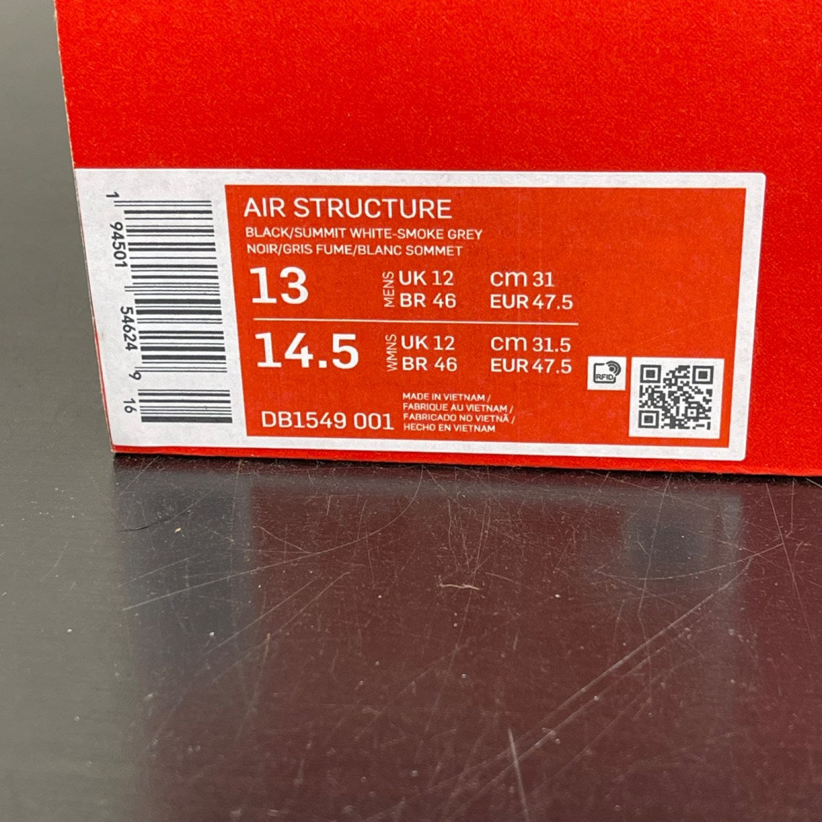 Nike Air Structure Triax 91 Black Smoke Grey 13 (Moderately Worn Pre-Owned)NikeBlack/Smoke Grey/Summit White - Image 7