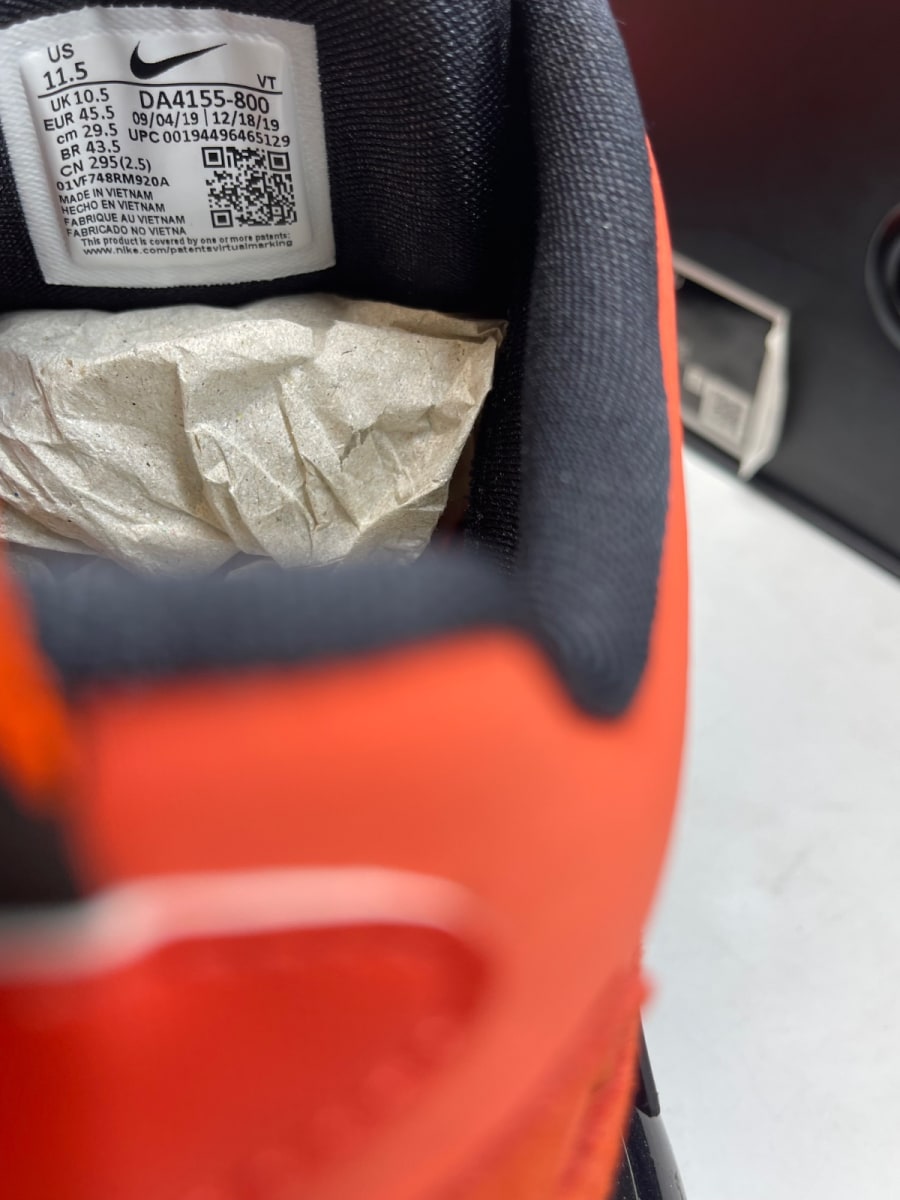 Nike Air Max 720 Slip OBJ Team Orange 11.5 (Moderately Worn Pre-Owned)NikeTeam Orange/Black-Team Orange - Image 8