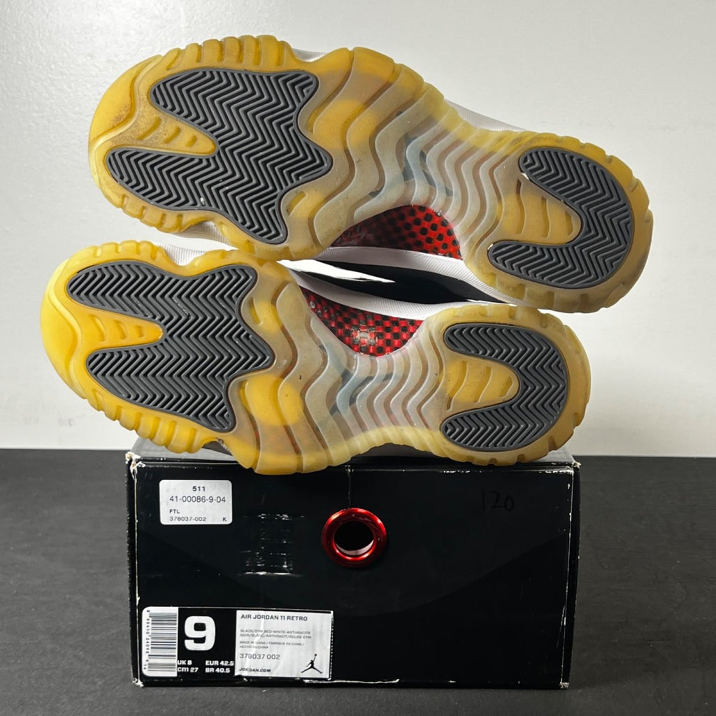 Jordan 11 Retro 72-10 9 (Moderately Worn Pre-Owned)JordanBlack/Gym Red-White-Anthracite - Image 6