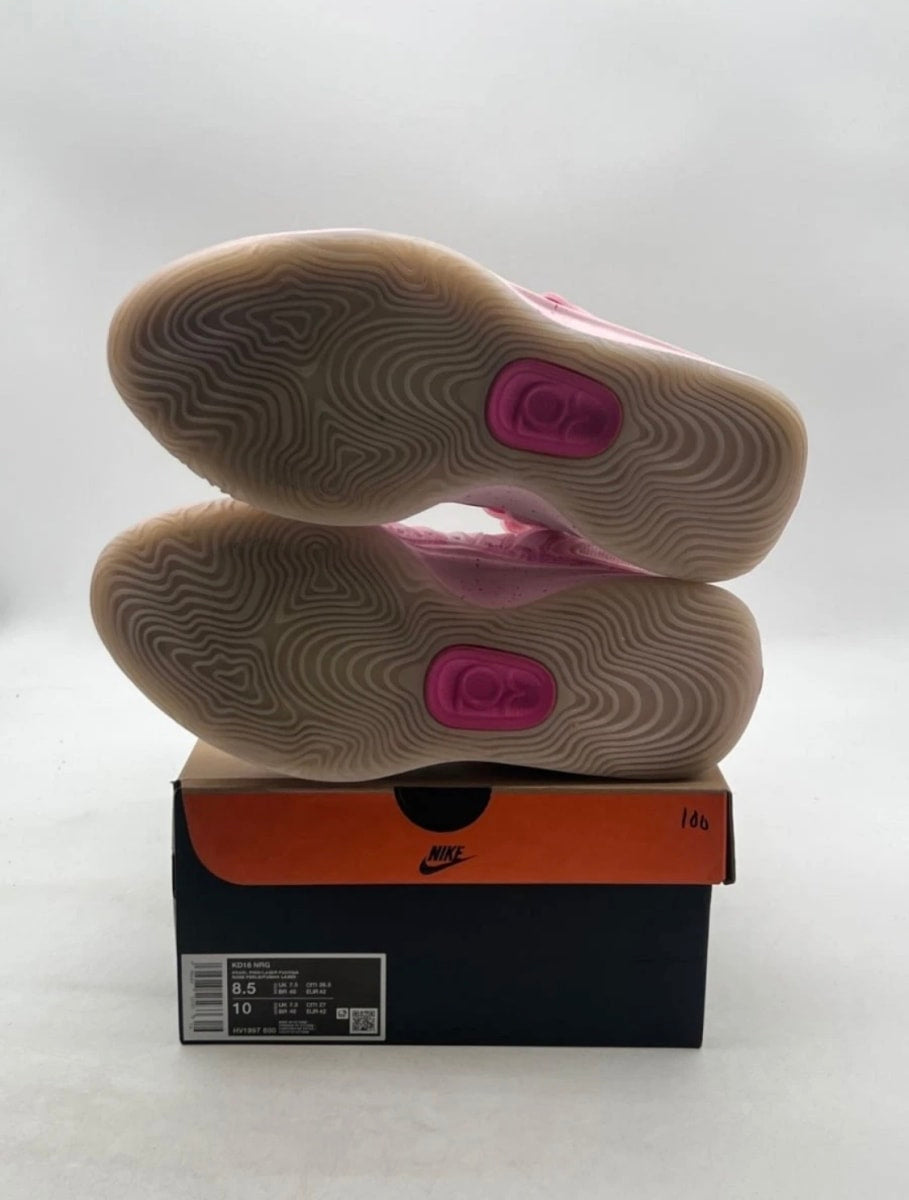 Nike KD 18 Aunt Pearl 8.5 (Moderately Worn Pre-Owned)NikePearl Pink/Laser Fuchsia/Tulip Pink/Playful Pink/Pink Foam/Glacier Blue - Image 8