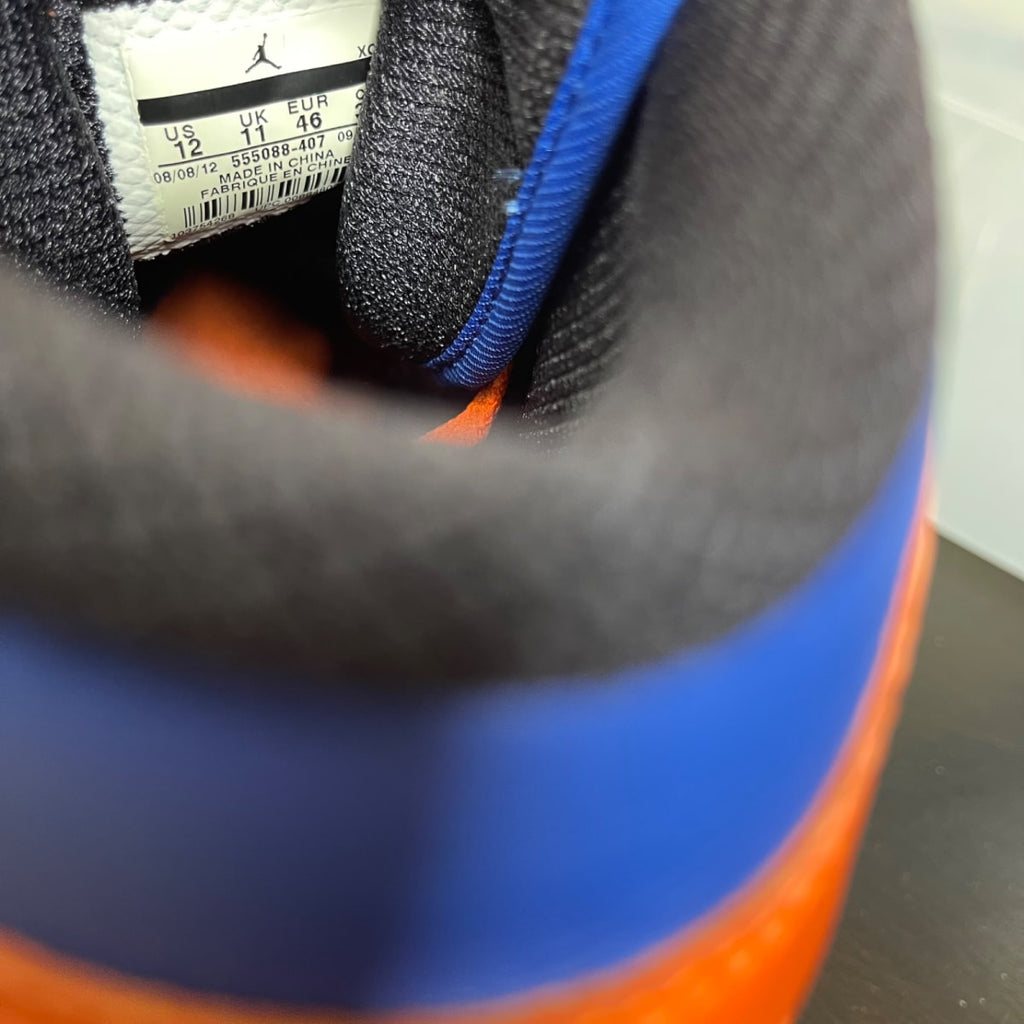 Jordan 1 Retro Knicks 12 (Moderately Worn Pre-Owned)JordanGame Royal/Team Orange - Image 6