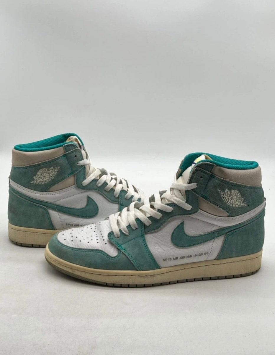Jordan 1 Retro High Turbo Green 13 (Heavily Worn Pre-Owned)JordanTurbo Green/Sail-White-Light Smoke Grey - Image 1