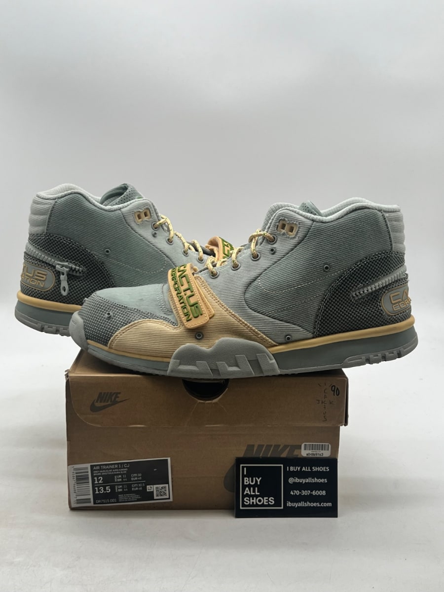 Nike Air Trainer 1 SP Travis Scott Grey Haze 12 (Lightly Worn Pre-Owned) - Image 1