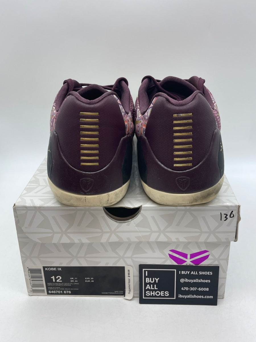 Nike Kobe 9 EM Low Silk 12 (Moderately Worn Pre-Owned) - Image 3
