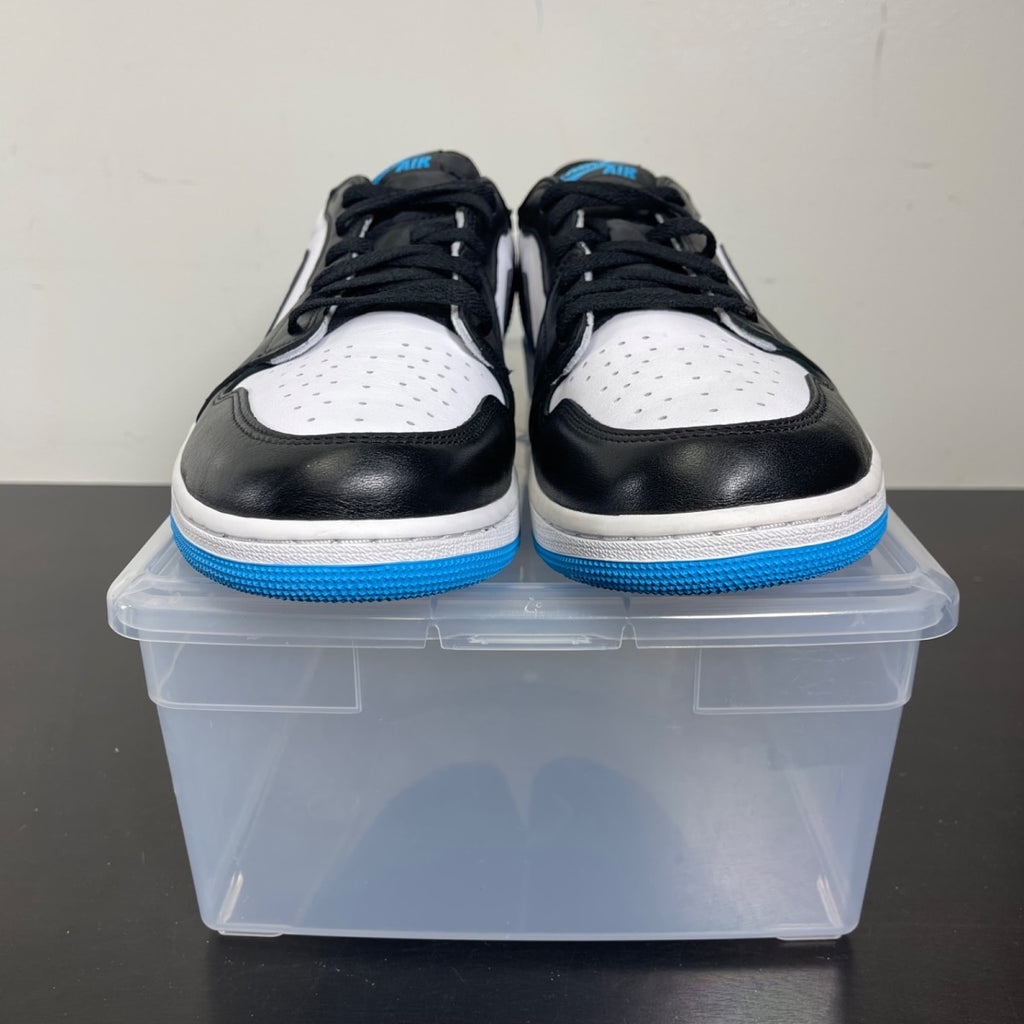 Jordan 1 Retro Low OG Black Dark Powder Blue 14 (New Pre-Owned)JordanWhite/Dark Powder Blue/Black - Image 2
