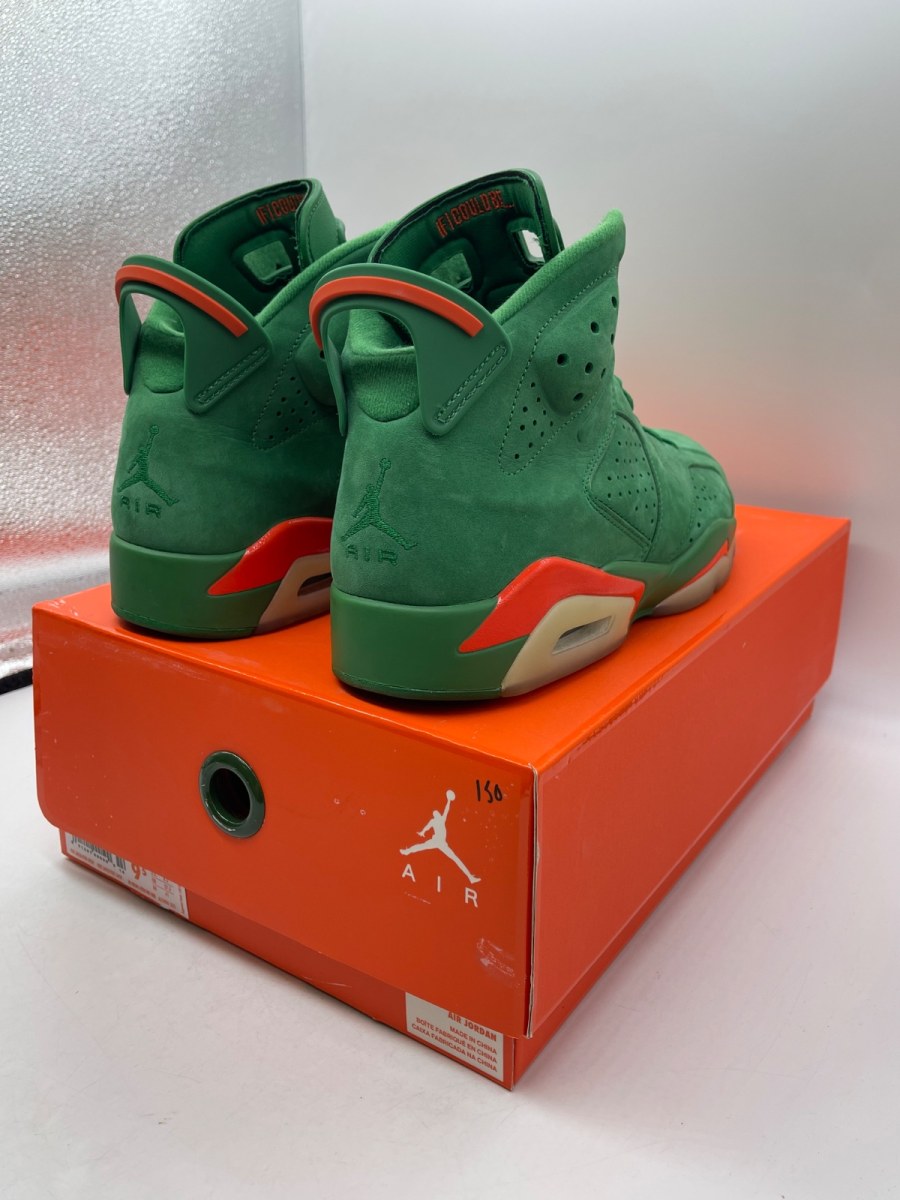 Jordan 6 Retro Gatorade Green 9.5 (Moderately Worn Pre-Owned)JordanPine Green/Orange Blaze-Pine Green - Image 5
