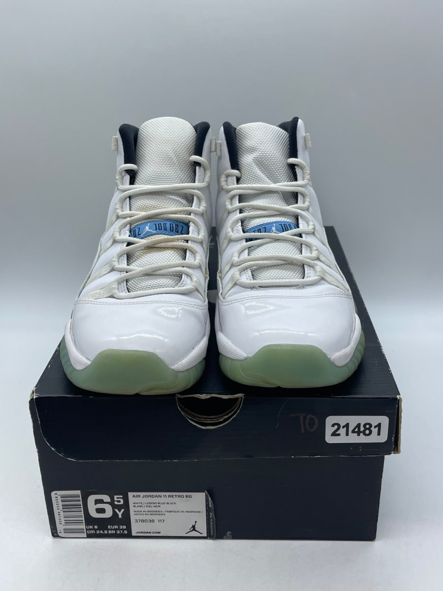 Jordan 11 Retro Legend Blue (2014) (GS) 6.5Y (Moderately Worn Pre-Owned)JordanWhite/Black-Legend Blue - Image 2