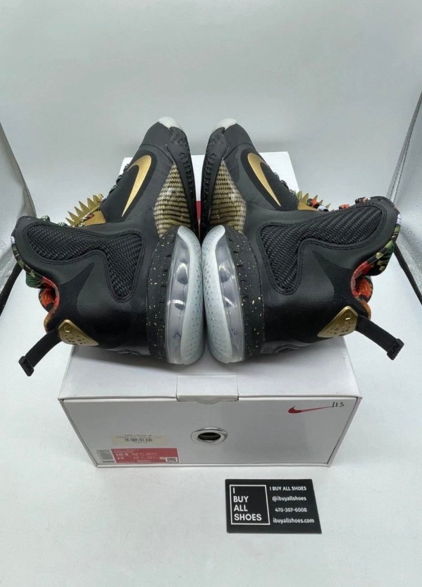 Nike LeBron 9 Watch the Throne (2022) 10.5 (Lightly Worn Pre-Owned)NikeBlack/Metallic Gold - Image 4