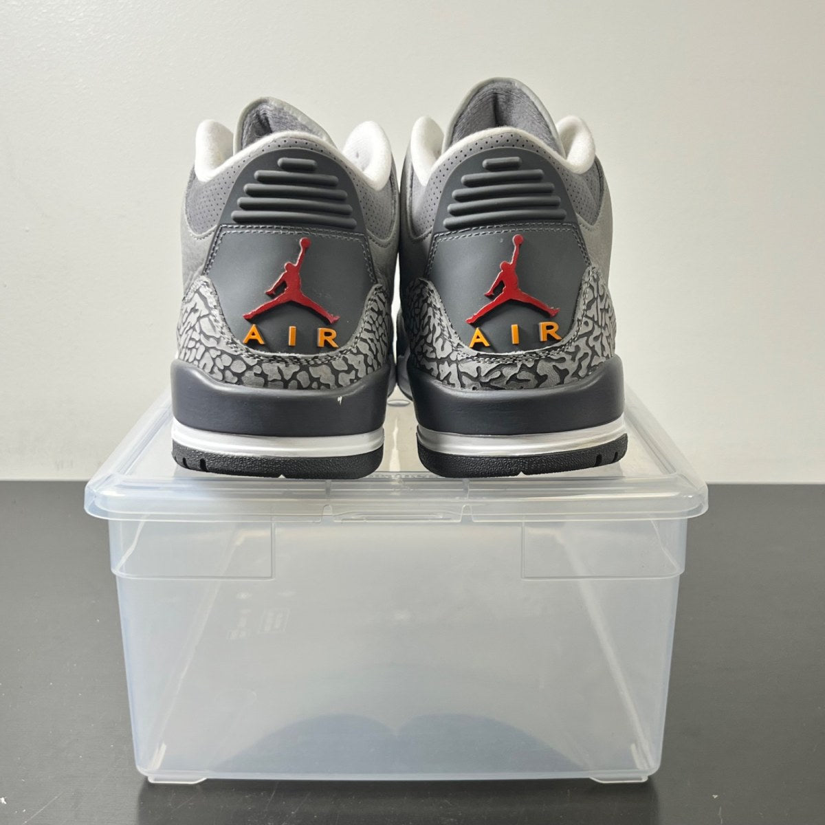 Jordan 3 Retro Cool Grey (2021) 11 (Lightly Worn Pre-Owned)JordanSilver/Light Graphite-Orange Peel-Sport Red - Image 6