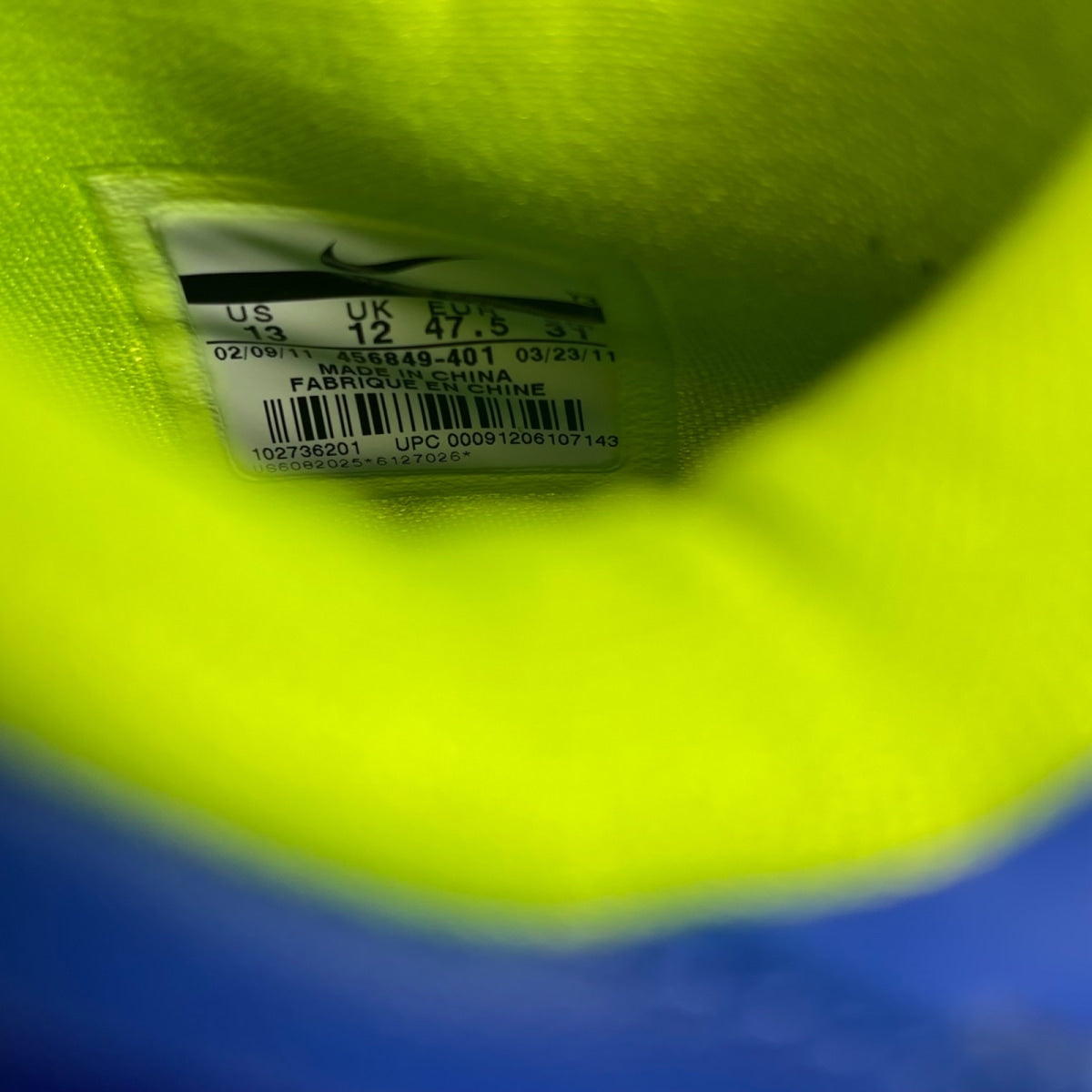 Nike LeBron 8 V/2 Low Sprite (2011) 13 (Moderately Worn Pre-Owned)NikeTreaure Blue/White-Black-volt - Image 6