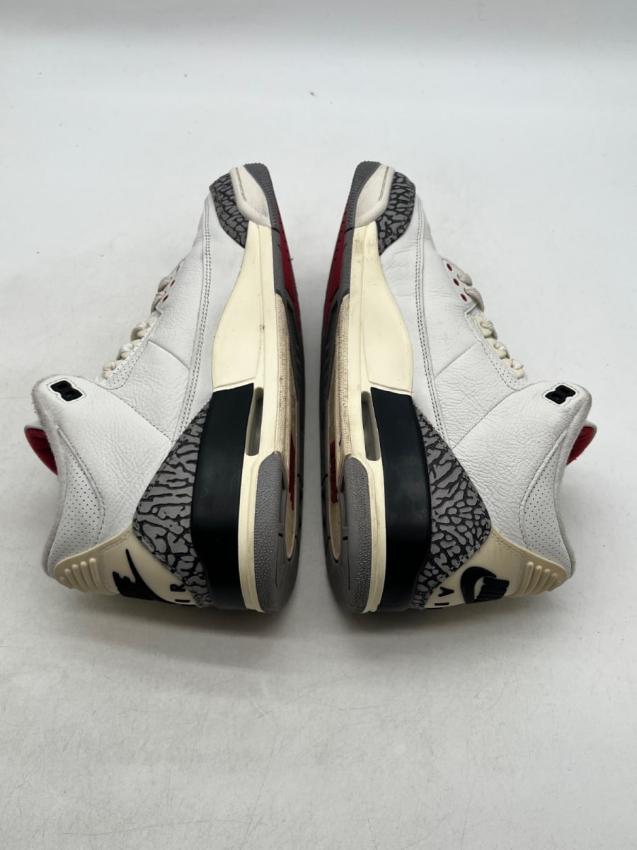 Jordan 3 Retro White Cement Reimagined 10.5 (Moderately Worn Pre-Owned)JordanSummit White/Fire Red/Black/Cement Grey - Image 6