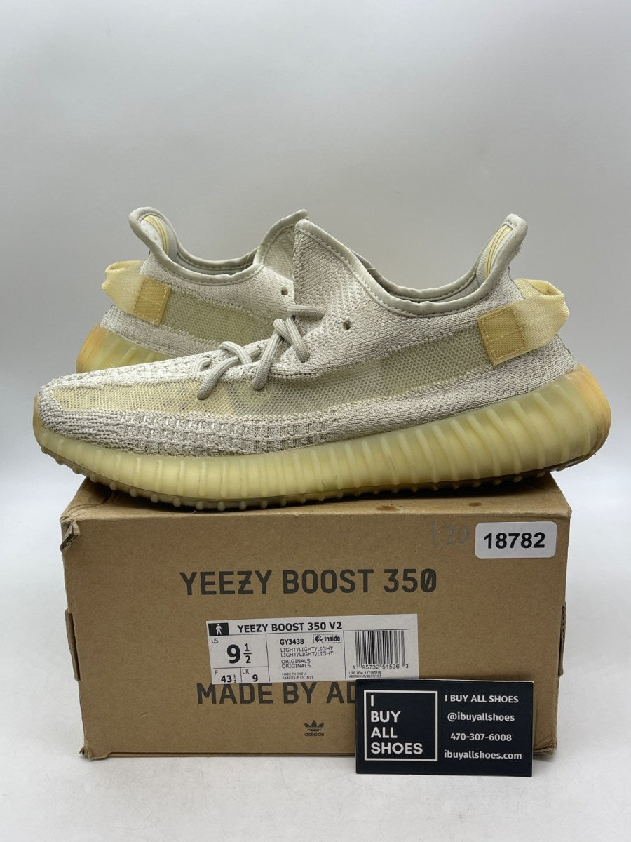 adidas Yeezy Boost 350 V2 Light 9.5 (Heavily Worn Pre-Owned) - Image 1