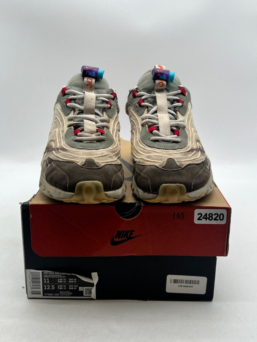 Nike Air Max 270 React ENG Travis Scott Cactus Trails 11 (Heavily Worn Pre-Owned)NikeLight Cream/Dark Hazel-Mica Green-Starfish - Image 2