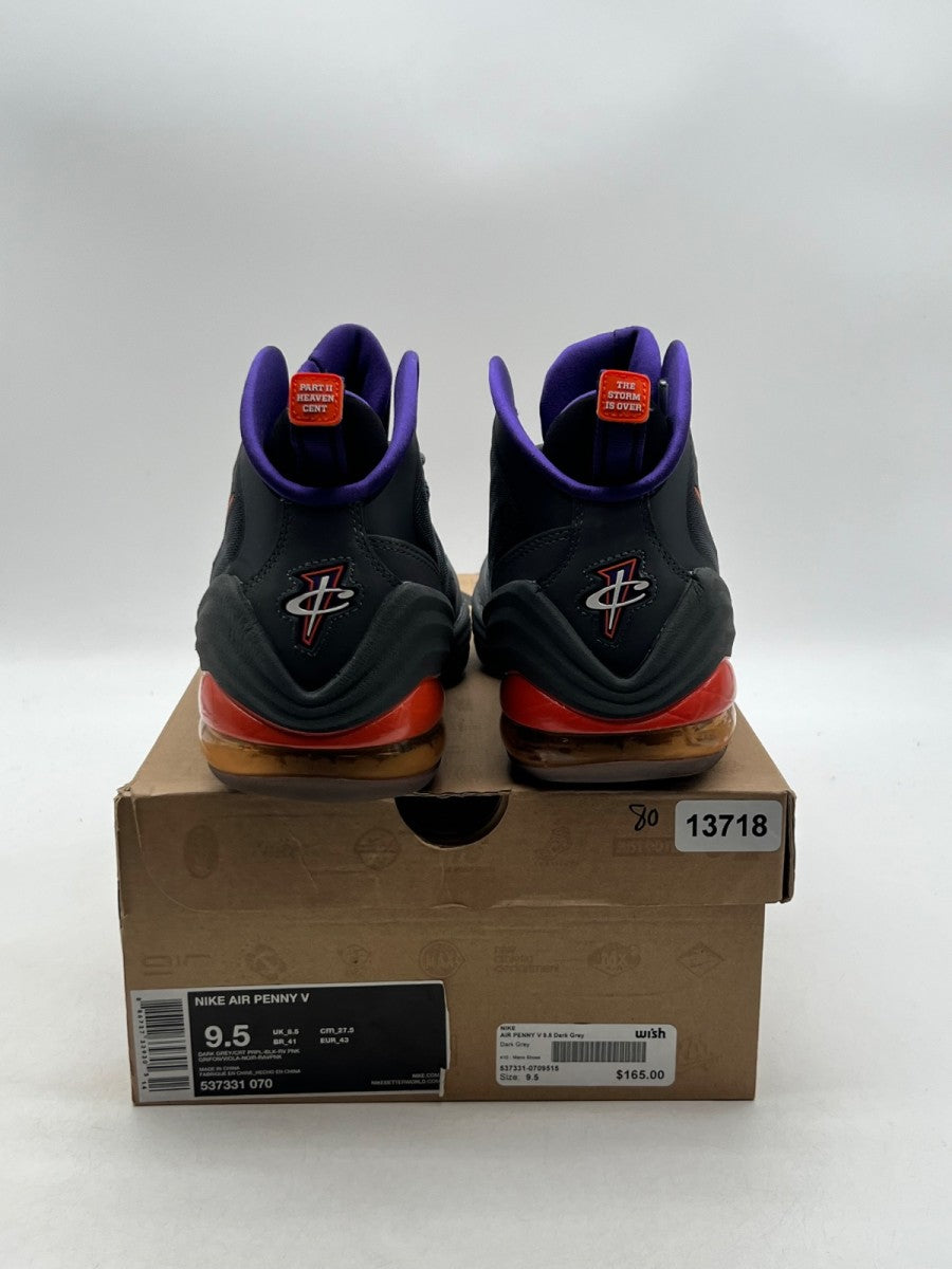 Nike Penny V Phoenix Suns 9.5 (Lightly Worn Pre-Owned)NikeDark Grey/Black-Rave Pink-Court Purple - Image 5