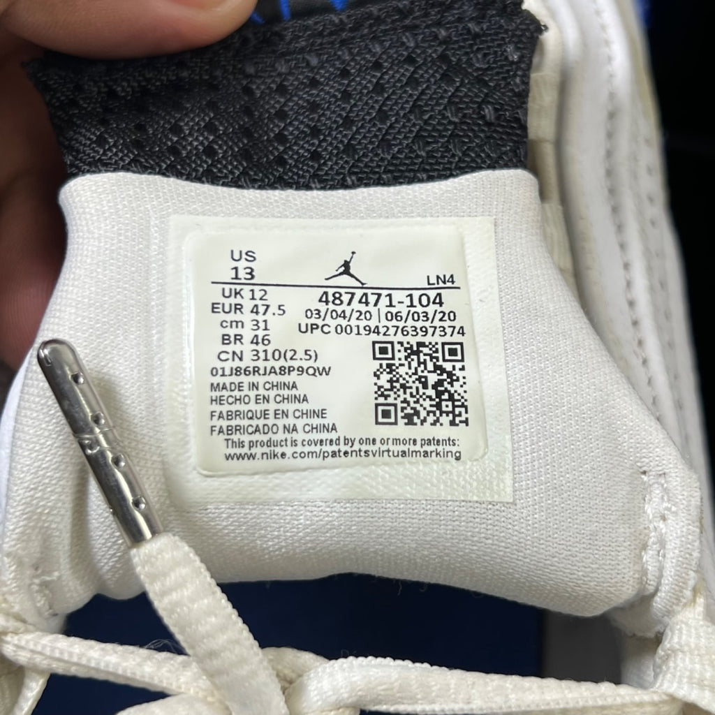 Jordan 14 Retro White Hyper Royal 13 (Moderately Worn Pre-Owned)JordanWhite/Black-Hyper Royal - Image 8