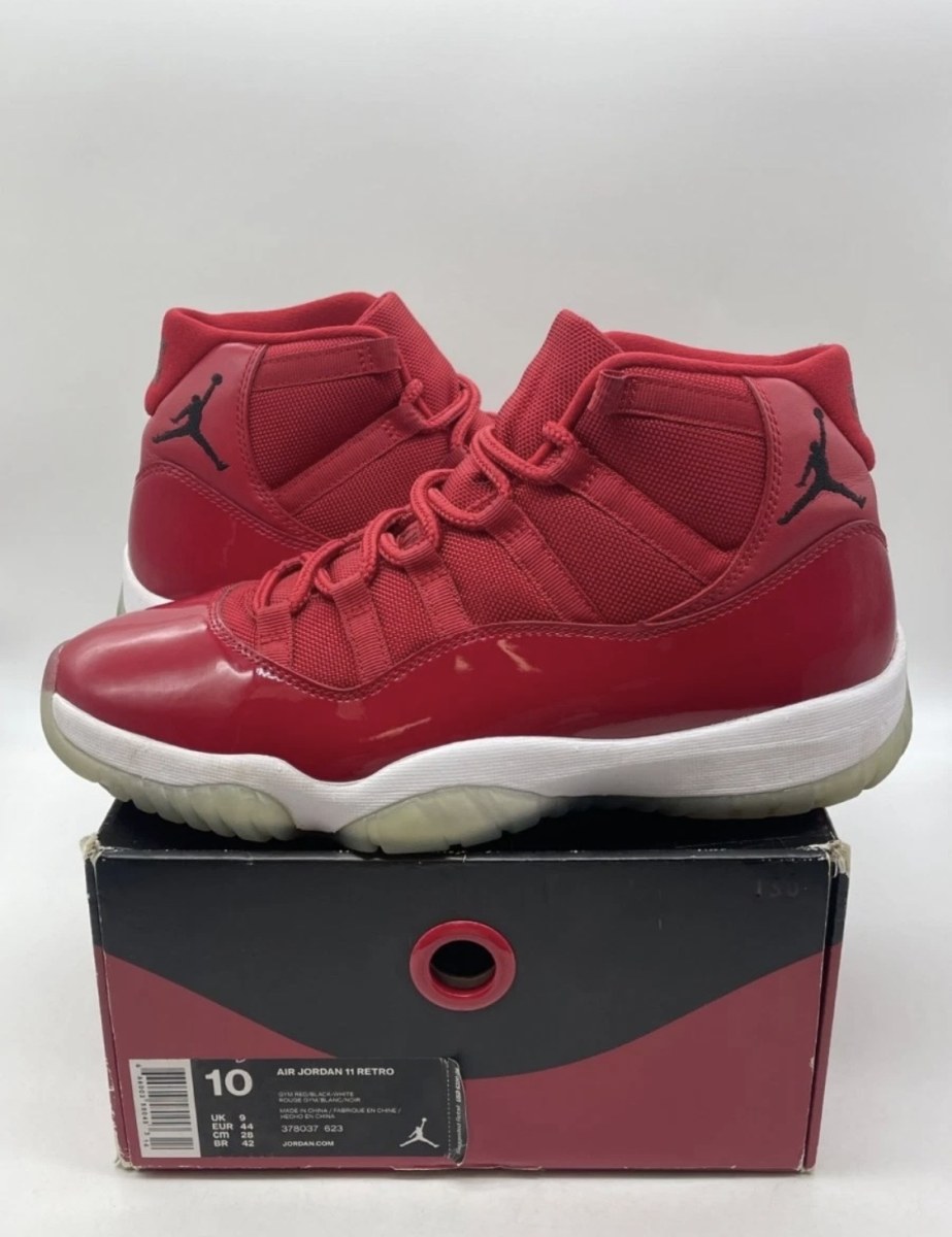 Jordan 11 Retro Win Like 96 10 (Moderately Worn Pre-Owned)JordanGym Red/Black-White - Image 1