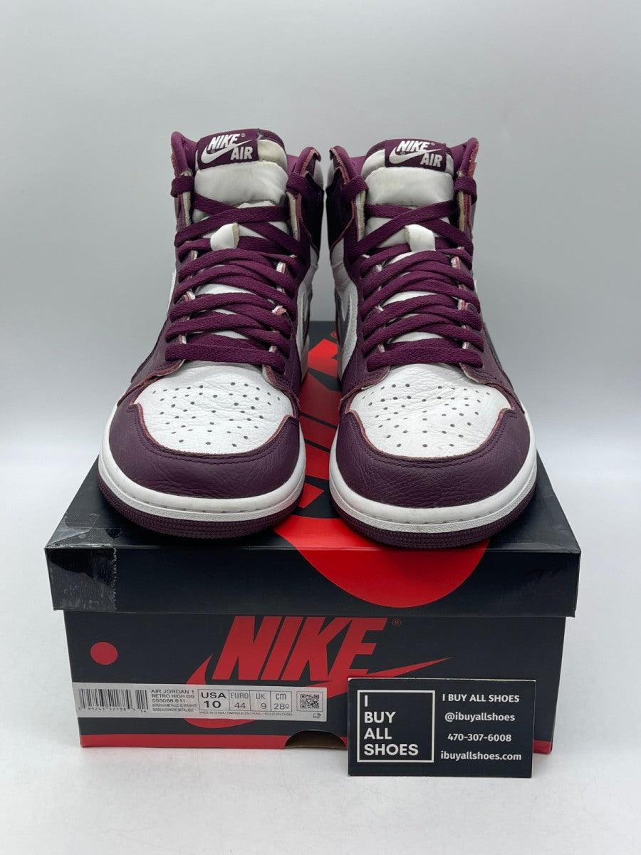 Jordan 1 Retro High OG Bordeaux 10 (Moderately Worn Pre-Owned) - Image 2