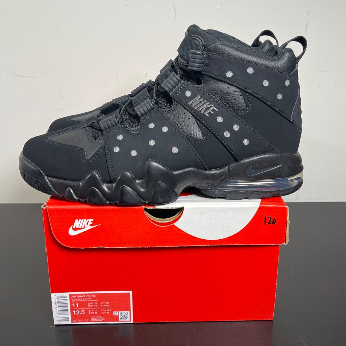 Nike Air Max 2 CB '94 Triple Black 11 (Moderately Worn Pre-Owned)NikeBlack/Black-Black - Image 3