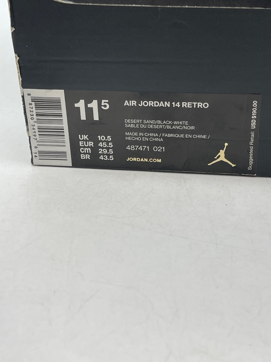 Jordan 14 Retro Desert Sand 11.5 (Heavily Worn Pre-Owned) - Image 9