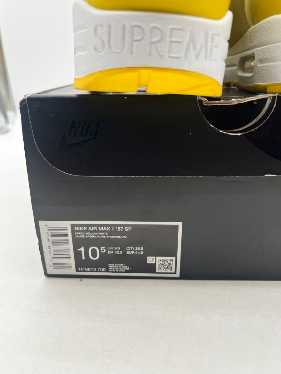 Nike Air Max 1 '87 SP Supreme Speed Yellow 10.5 (VNDS Pre-Owned)NikeSpeed Yellow/White/Speed Yellow - Image 3