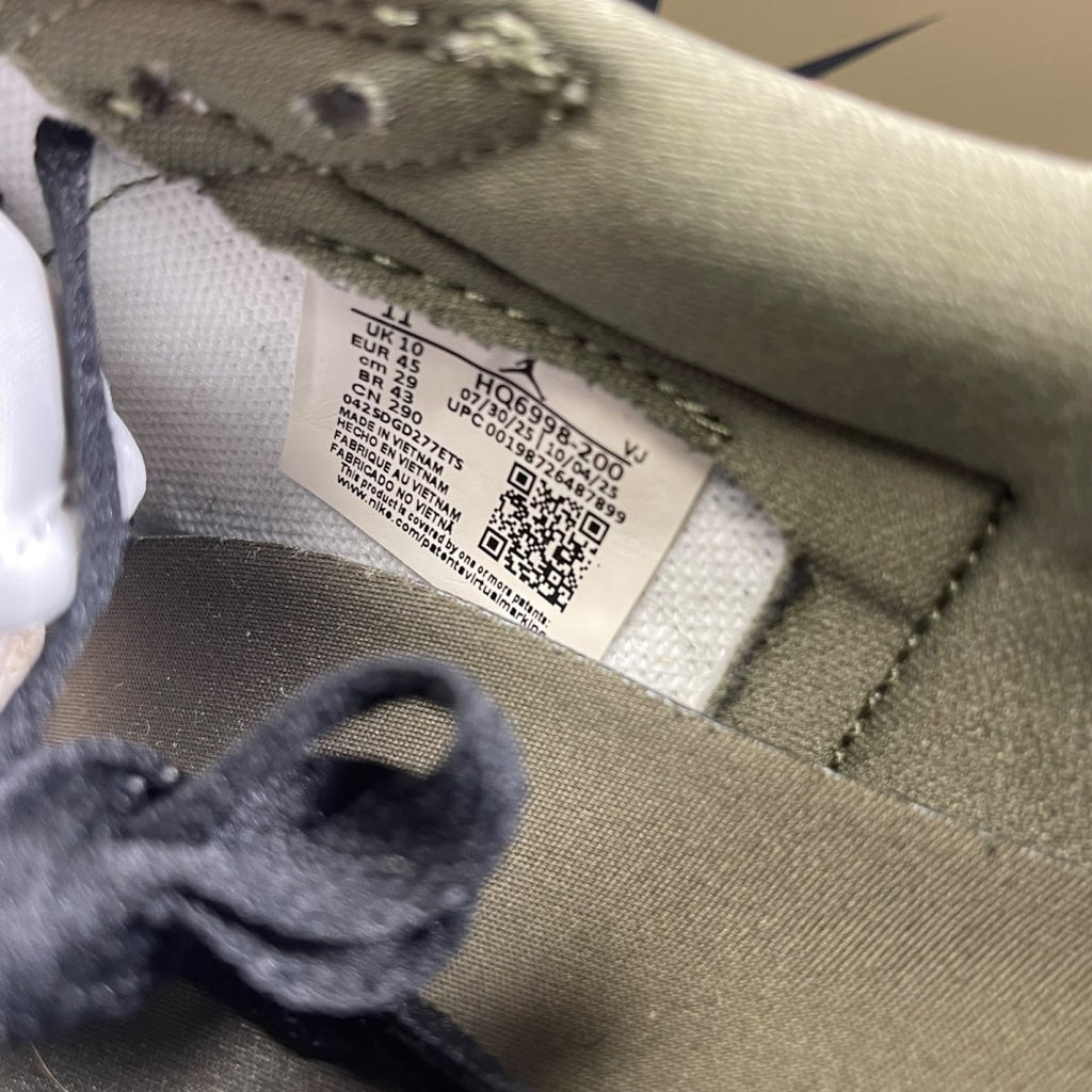 Jordan 1 Retro Low OG Medium Olive 11 (Moderately Worn Pre-Owned)JordanMedium Olive/Summit White/Sail/Black - Image 6