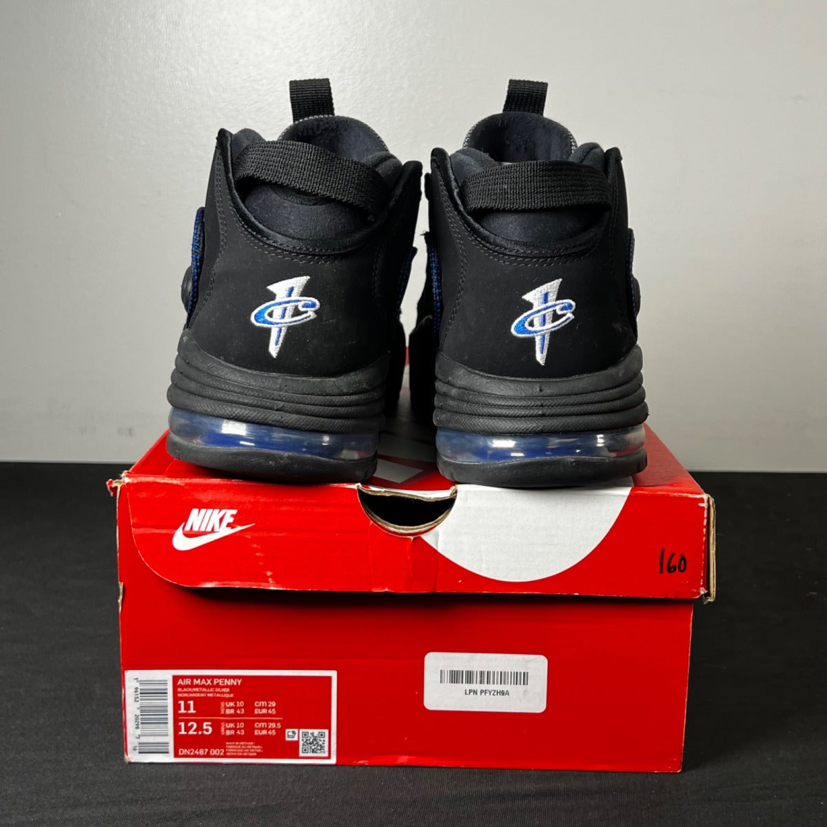 Nike Air Max Penny 1 All-Star Black Metallic Silver 11 (Lightly Worn Pre-Owned)NikeBlack/Metallic Silver/Varsity Royal - Image 5