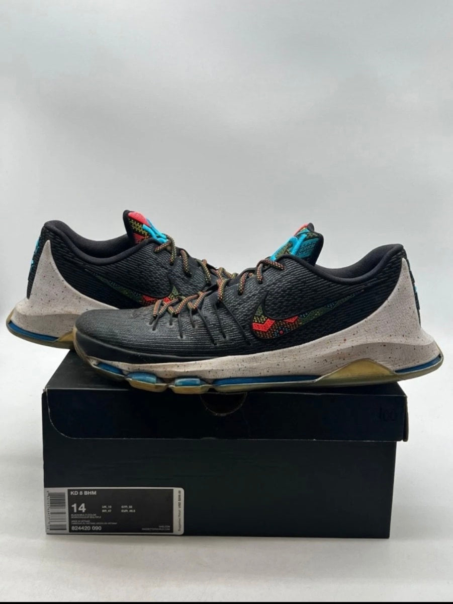 Nike KD 8 BHM (2016) 14 (Moderately Worn Pre-Owned)NikeBlack/Multi-Color - Image 1