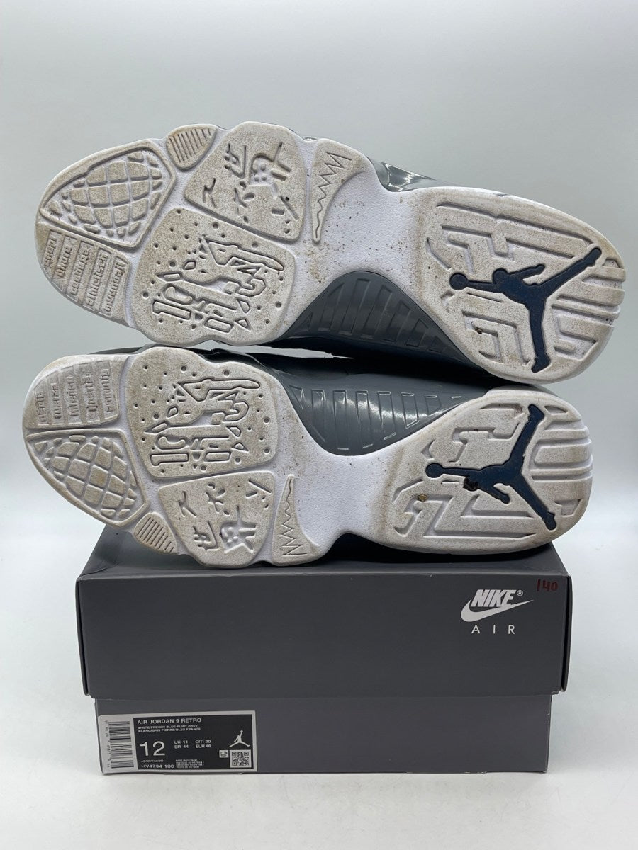 Jordan 9 Retro Flint Grey French Blue (2026) 12 (Moderately Worn Pre-Owned)JordanWhite/French Blue/Flint Grey - Image 7