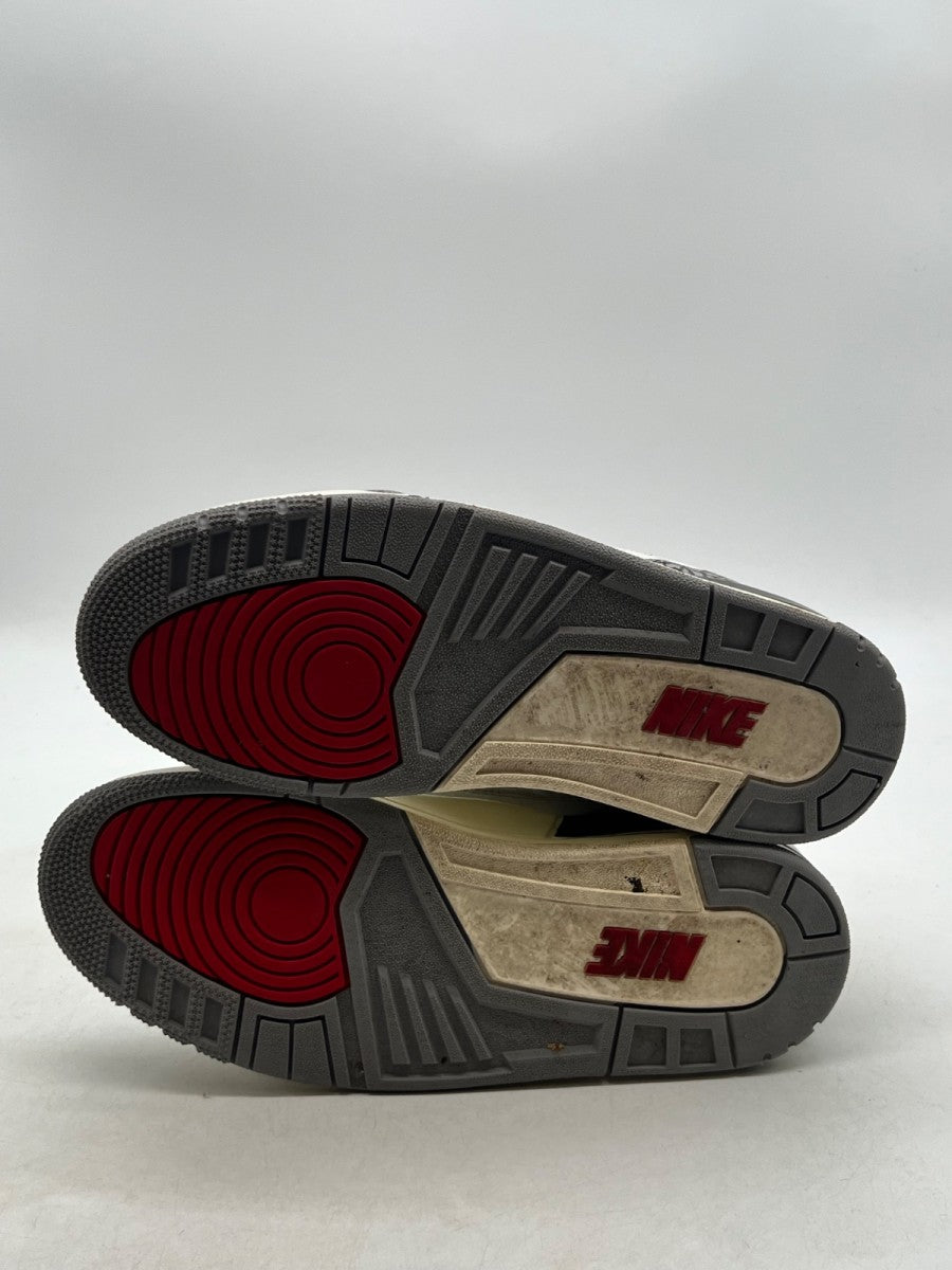 Jordan 3 Retro White Cement Reimagined 10.5 (Moderately Worn Pre-Owned)JordanSummit White/Fire Red/Black/Cement Grey - Image 7