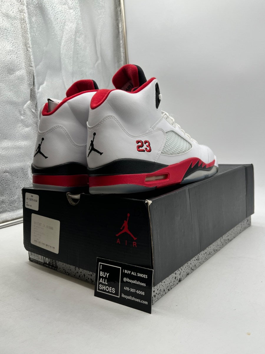 Jordan 5 Retro Fire Red Black Tongue (2013) 10.5 (Lightly Worn Pre-Owned) - Image 5