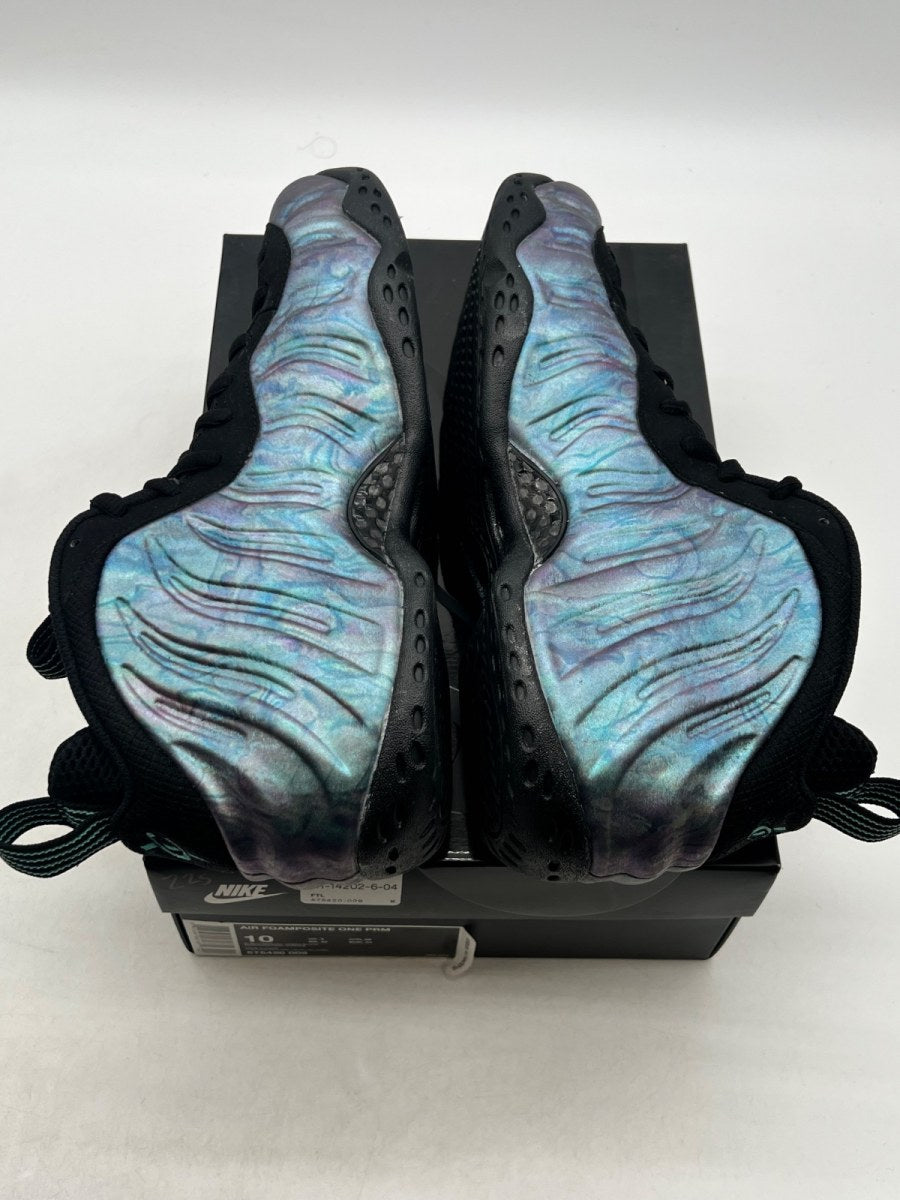 Nike Air Foamposite One Abalone 10 (Lightly Worn Pre-Owned)NikeBlack/Aurora Green-Black-Aurora Green - Image 9