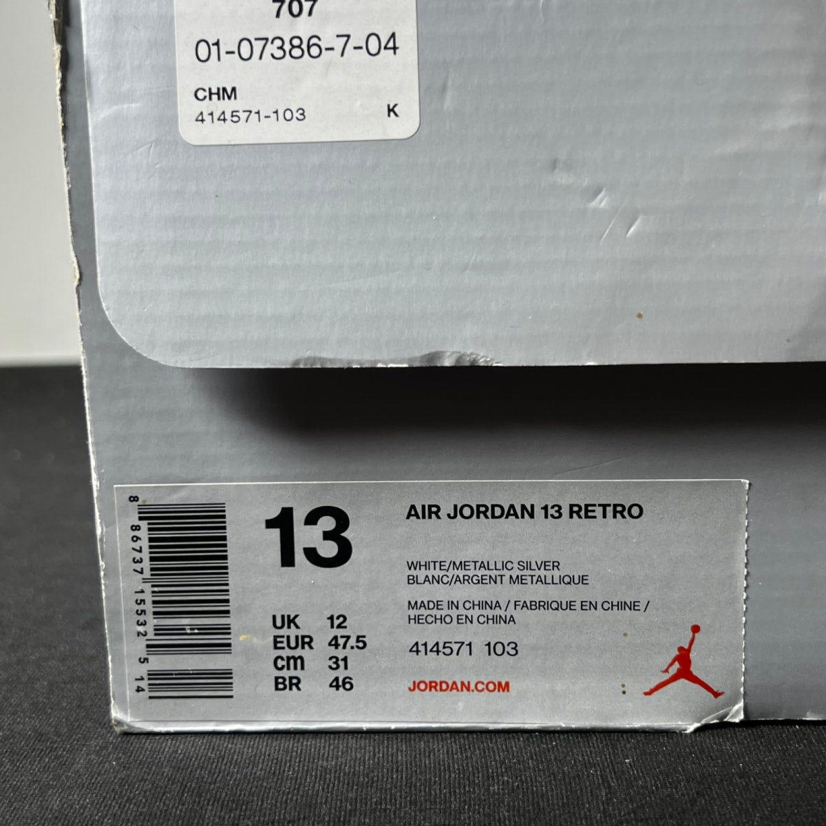 Jordan 13 Retro Alternate History of Flight 13 (Heavily Worn Pre-Owned)JordanWhite/Metallic Silver-University Red - Image 4