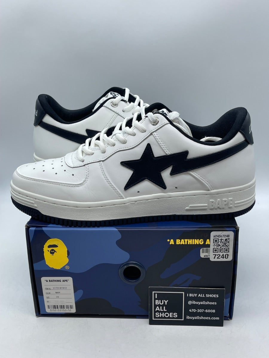 A Bathing Ape Bape Sta JJJJound White Navy 10 (Moderately Worn Pre-Owned) - Image 1