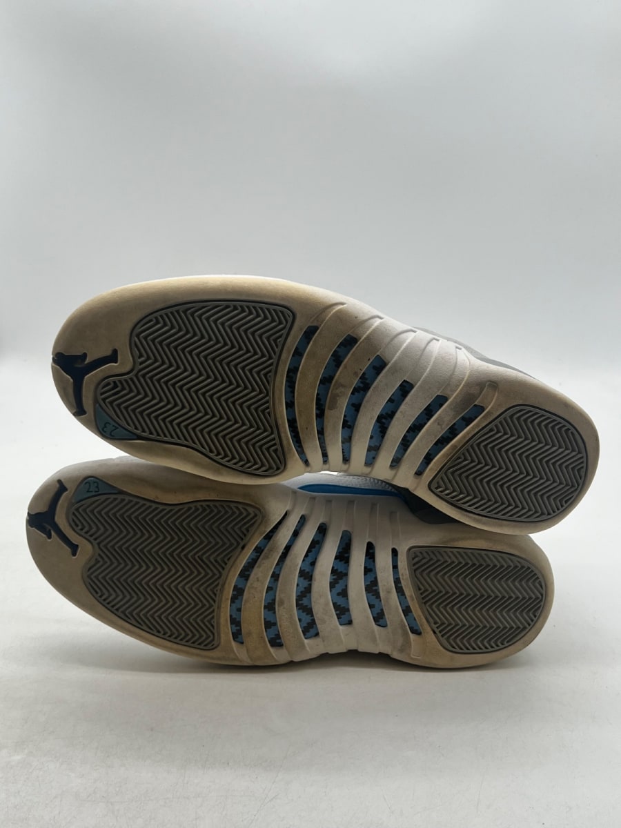 Jordan 12 Retro Grey University Blue 12 (Heavily Worn Pre-Owned)JordanGrey/University Blue-White - Image 7