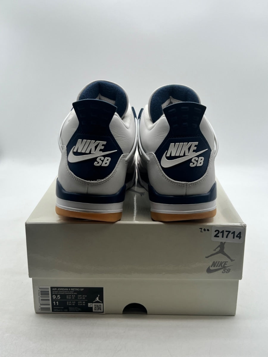 Jordan 4 Retro SB Navy 9.5 (Lightly Worn Pre-Owned) - Image 3