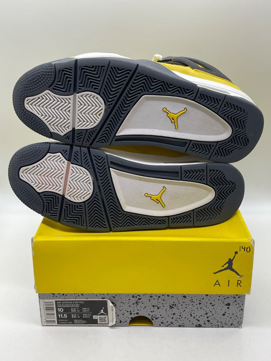 Jordan 4 Retro Lightning (2021) 10 (Moderately Worn Pre-Owned)JordanTour Yellow/White-Dark Blue Grey - Image 7