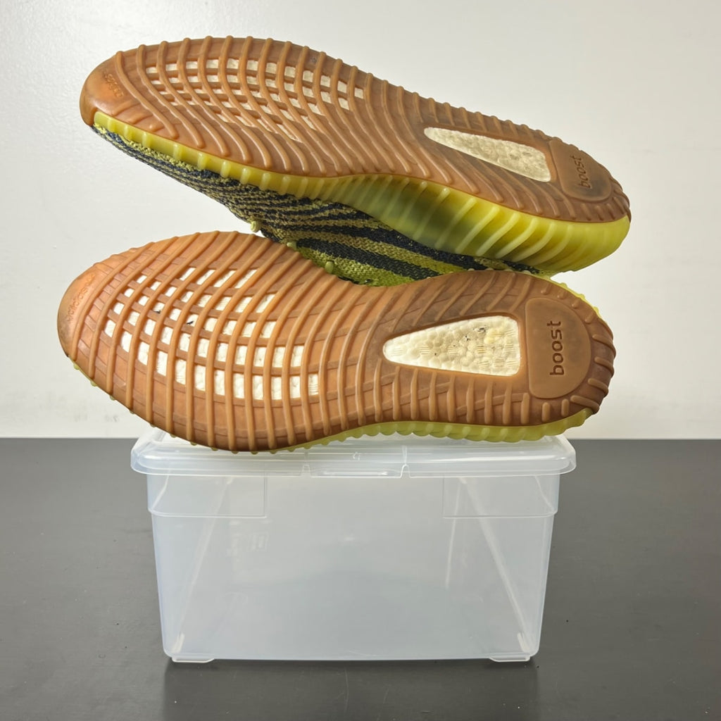 adidas Yeezy Boost 350 V2 Semi Frozen Yellow 11 (Moderately Worn Pre-Owned)adidasSemi Frozen Yellow/Raw Steel/Red - Image 5