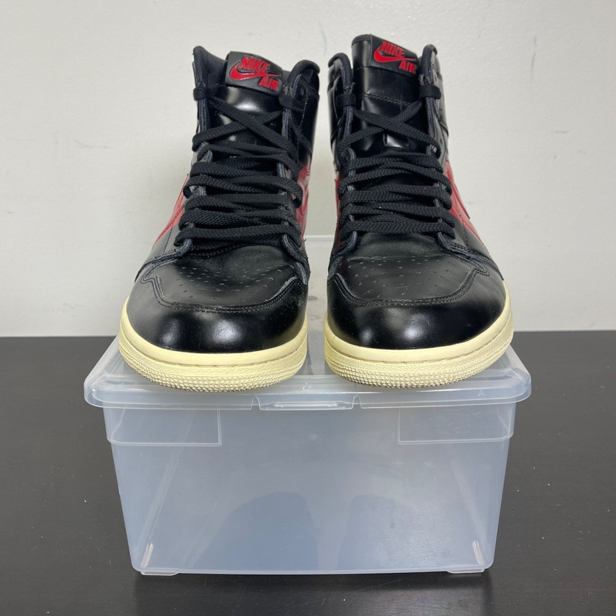 Jordan 1 Retro High OG Defiant Couture 14 (New Pre-Owned)JordanBlack/Gym Red-Muslin - Image 2