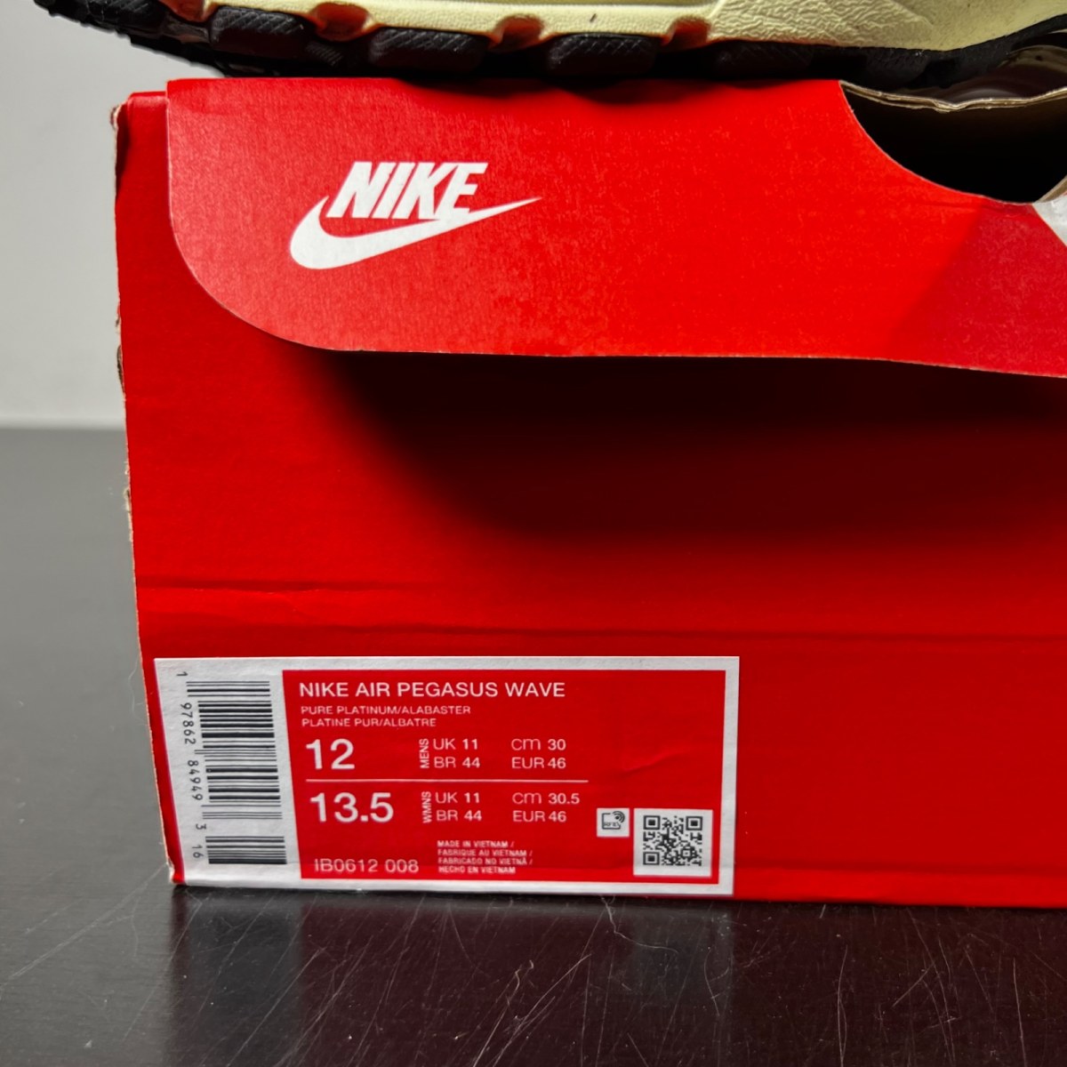 Nike Air Pegasus Wave Pure Platinum Metallic Platinum Black Alabaster 12 (Lightly Worn Pre-Owned)NikePure Platinum/Metallic Platinum/Black/Alabaster - Image 4