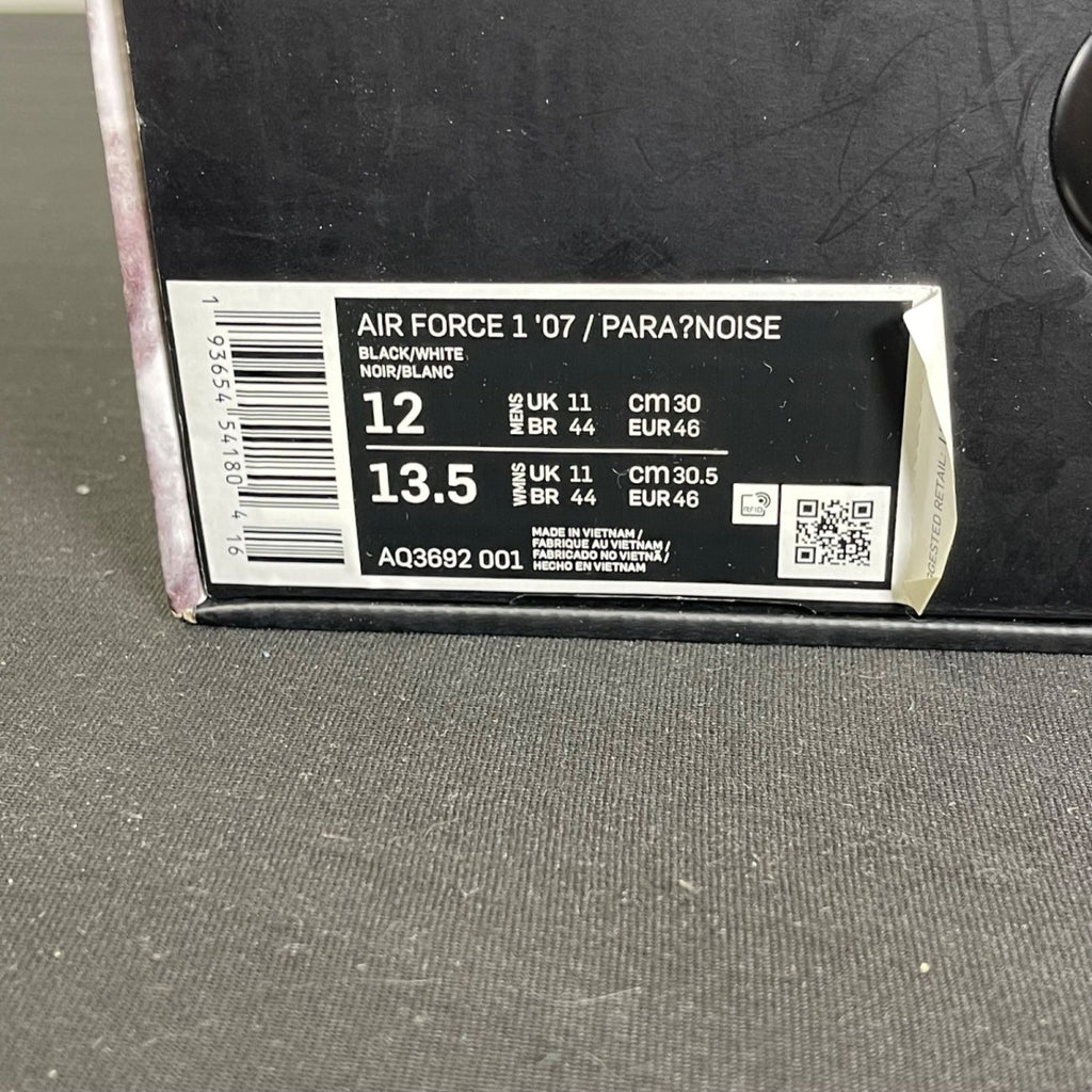 Nike Air Force 1 Low G-Dragon Peaceminusone Para-Noise 12 (Moderately Worn Pre-Owned)NikeBlack/White - Image 7