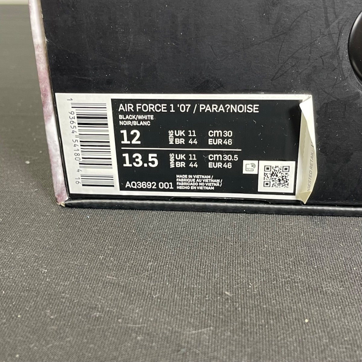 Nike Air Force 1 Low G-Dragon Peaceminusone Para-Noise 12 (Moderately Worn Pre-Owned)NikeBlack/White - Image 7