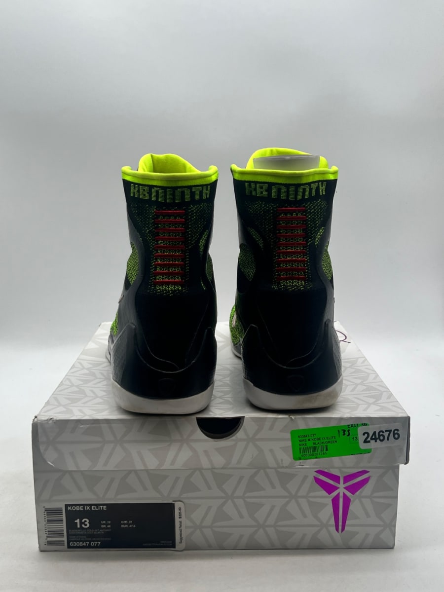 Nike Kobe 9 Elite Victory Restored 13 (Lightly Worn Pre-Owned)NikeBlack/Volt-Anthracite-Gold - Image 3